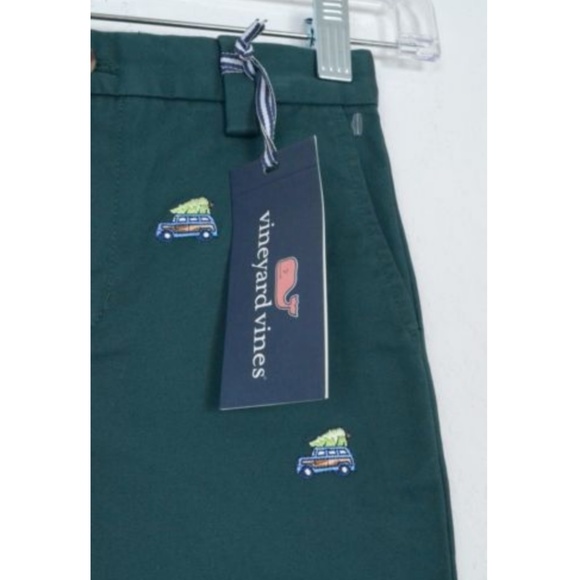 Vineyard Vines Boys Green Truck Tree Pants Breaker - Picture 2 of 4